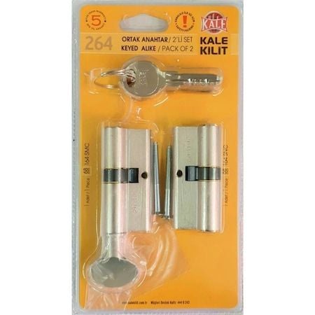 Kale Kilit 264 İkili Pas Sistem SN+SM  Barel Silindir 68mm 26400000007
