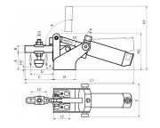 600-3 Pnömatik Yatay Tabanlı Silindir Pistonlu Bağlantı Elemanı 23845