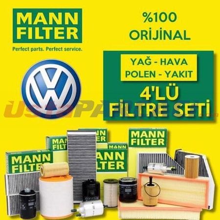 Vw Golf 5 1.6 Mann-Filter Filtre Bakım Seti 2004-2009 (495301614)