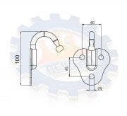 Kanca Saçlı 10mm Gergi Kanca 3 DELİKLİ HAZIR