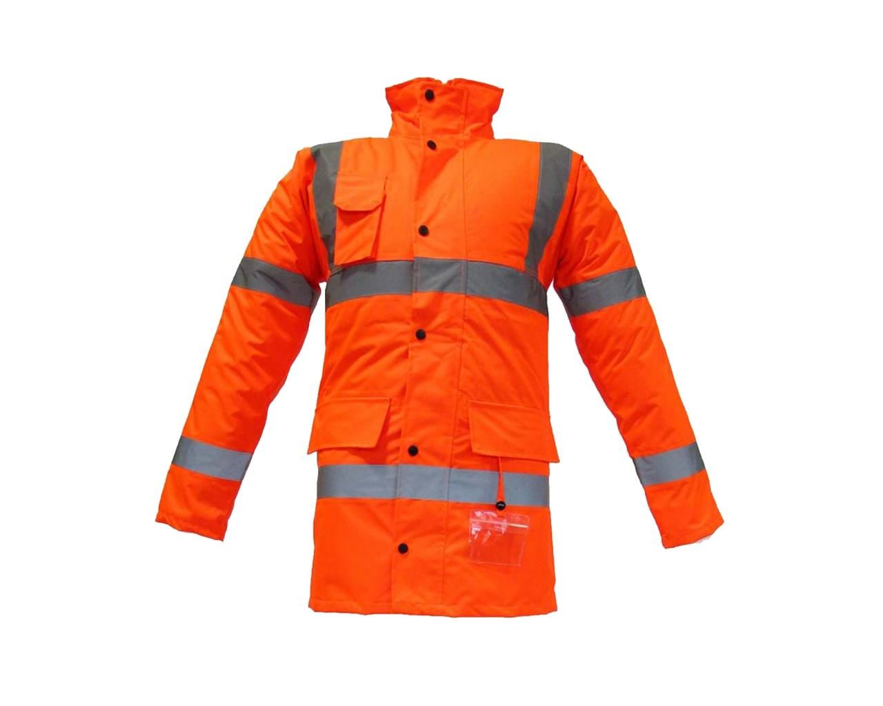 JUNIOR JN1012/P Waterproof Polarlı Fosforlu Oxford Parka Turuncu L beden