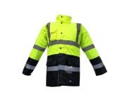 JUNIOR JN1013 Waterproof Fosforlu Oxford Parka Sarı Lacivert L beden