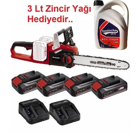 Einhell GE-LC 36/35 Akülü Testere 18V 4 x 2.5 Ah +2 Şarj Cihazi