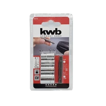 Kwb 1/4 Lokma Anahtar Bits Seti 5 Parça