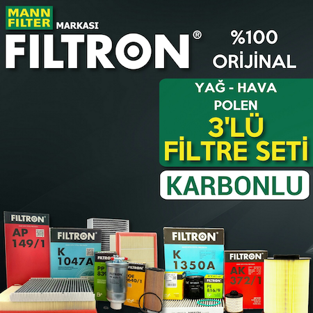 Toyota Corolla 1.6 Mann Filtron Filtre Bakım Seti 2007-2018 (495301330)