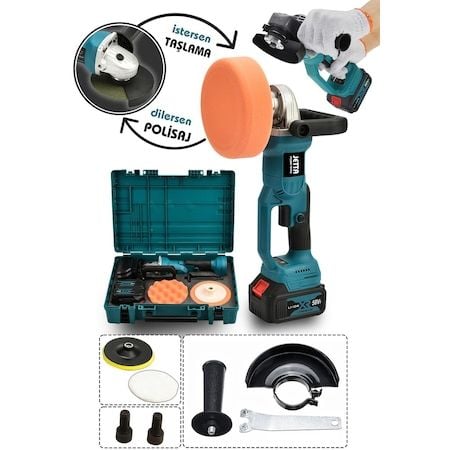 Jetta Power Tools Ultra Set 2'li 58vf Şarjlı Taşlama + Polisaj Makinası-615