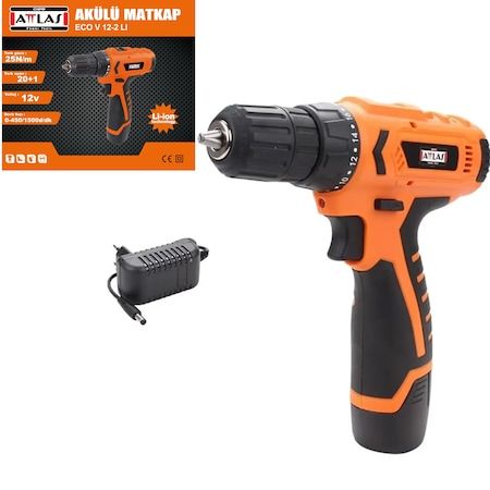 Attlas Eco V12-2 Li 12V 1.3 Ah Tek Akülü Vidalama