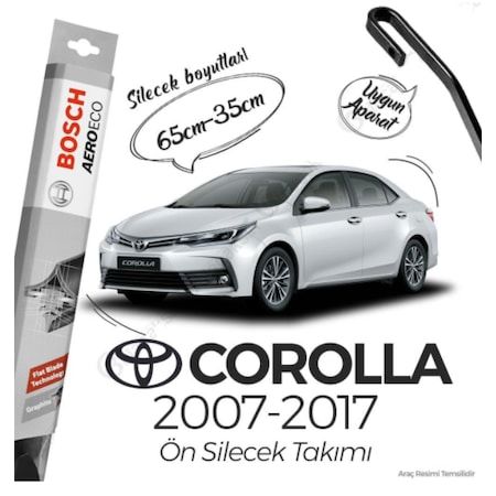Toyota Corolla Muz Silecek Takımı 2007-2017 Bosch Aeroeco