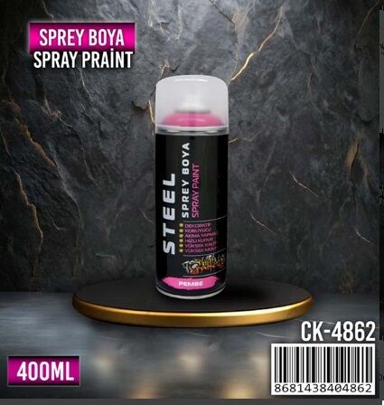  STEEL Sprey Boya Pembe 400 ML