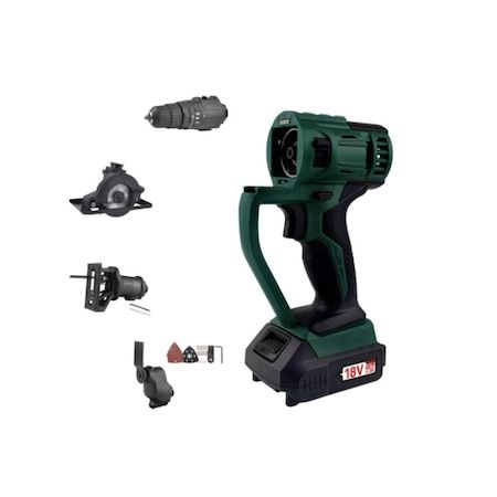 Klpro KLMS18-20 18V 2 Ah Li-ion Çift Akülü Darbeli Vidalama Multi Set
