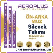 Aeroplus Peugeot 206 Ön Arka Muz Silecek Takımı 1998-2009
