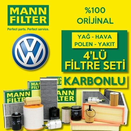 Vw Golf 6 1.4 Tsi Mann-Filter Filtre Bakım Seti 2008-2012 (495585076)
