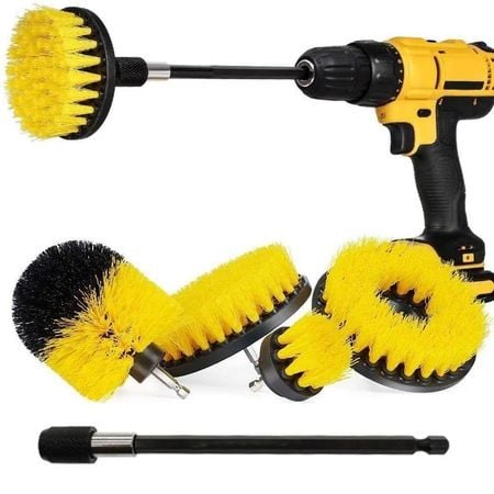 Araba Bisiklet Yıkama Uzatma Aparatlı Matkap Fırça Seti 6 Parça