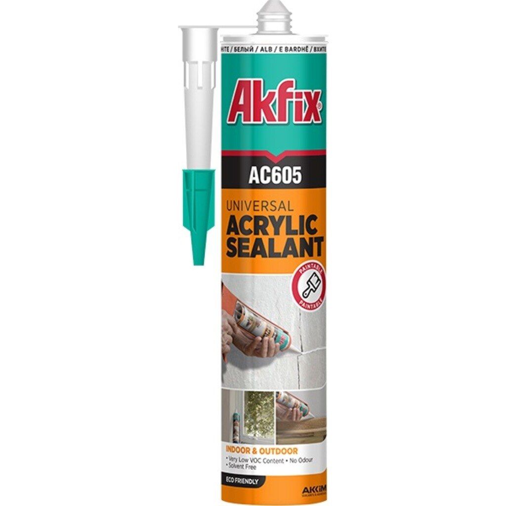 Akfix Ac605 Boyanabilir Akrilik Mastik 500 Gr Beyaz
