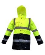 JUNIOR JN1013 3XL SARI- LACİVERT WATERPROOF FOSFORLU OXFORD PARKA