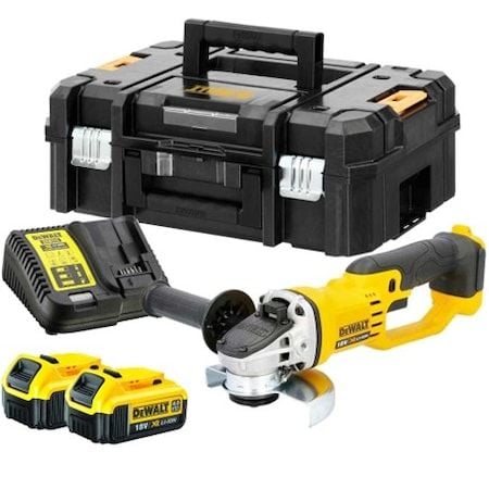 Dewalt DCG412M2-QW 18V 4Ah 125MM Li-Ion Çift Akülü Avuç Taşlama