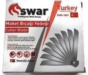 Maket Bıçağı Yedeği Ucu Paket 100 Adet ( 9 mm ) DAR SWAR