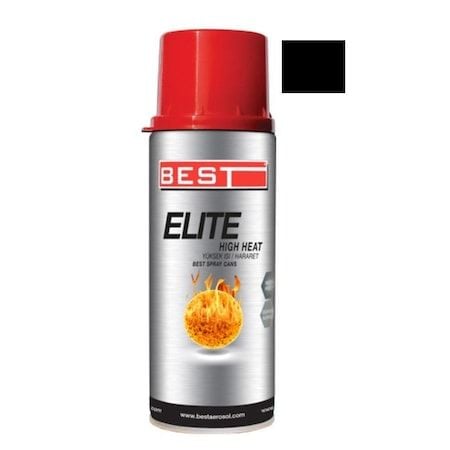 Best Elite Siyah 600 C Isıya Dayanıklı Sprey Boya 400 ML