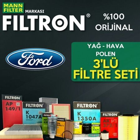 Ford Focus 1.6 Mann Filtron Filtre Bakım Seti 1998-2004