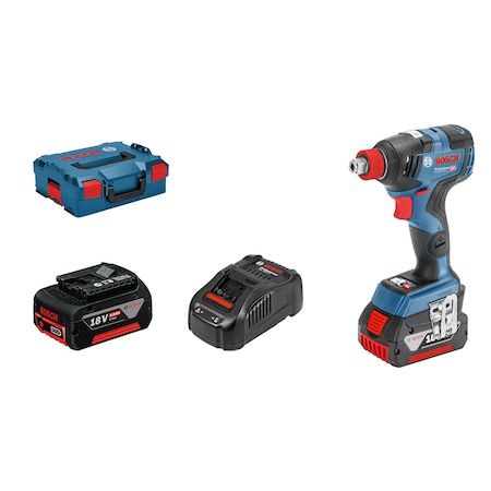 Bosch Professional GDX 18V-200 C 2x5.0Ah Çift Akülü Darbeli Somun Sıkma Makinesi - 06019G4201