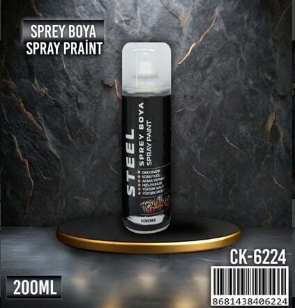  STEEL Sprey Boya Krom 200 ML
