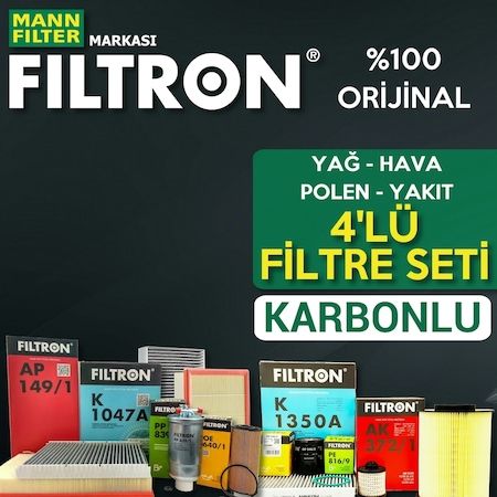 Fiat Linea 1.6 Multijet Filtron Filtre Bakım Seti 2009-2012 4K 553225278