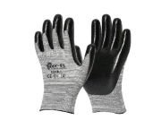 Çift Kat Örme Kalın Pamuk Eldiven Beyaz