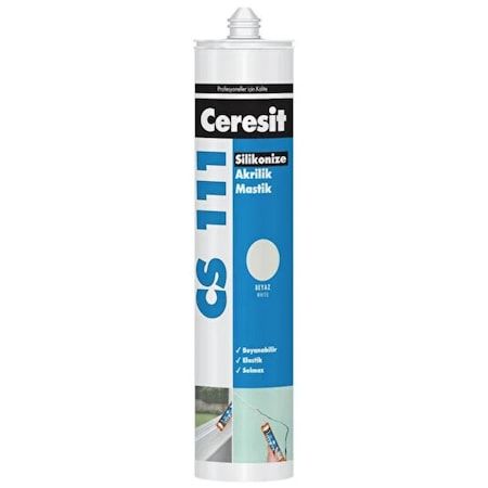 Ceresit Cs 111 Silikonize Akrilik Mastik Beyaz 240 Ml
