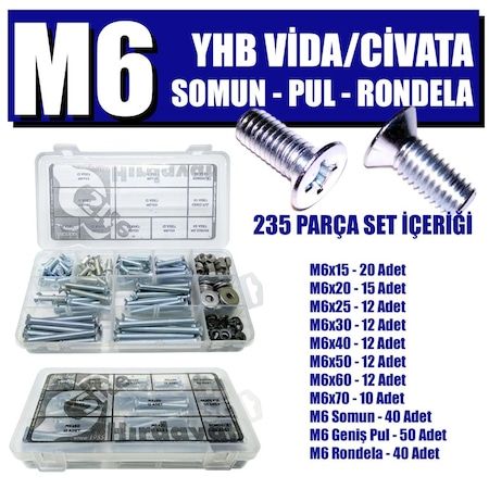 235 Parça M6 Yhb Vida Seti