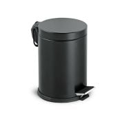 16 Litre Paslanmaz Pedallı Siyah Çöp Kovası Ev Ofis Banyo Mutfak