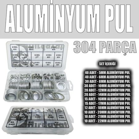 304 Parça Aluminyum Pul Seti