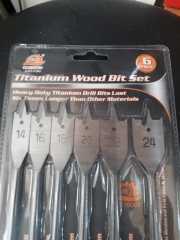 Titanyum Çelik 6 Parça Tahta Ahşap Oyma Matkap Yaprak Kelebek Uç Seti